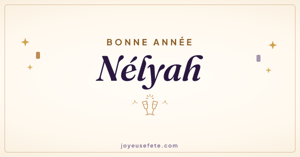 Image « Bonne année Nélyah » au format large