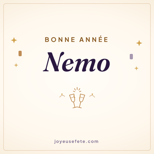 Image carrée « Bonne année Nemo » pour WhatsApp