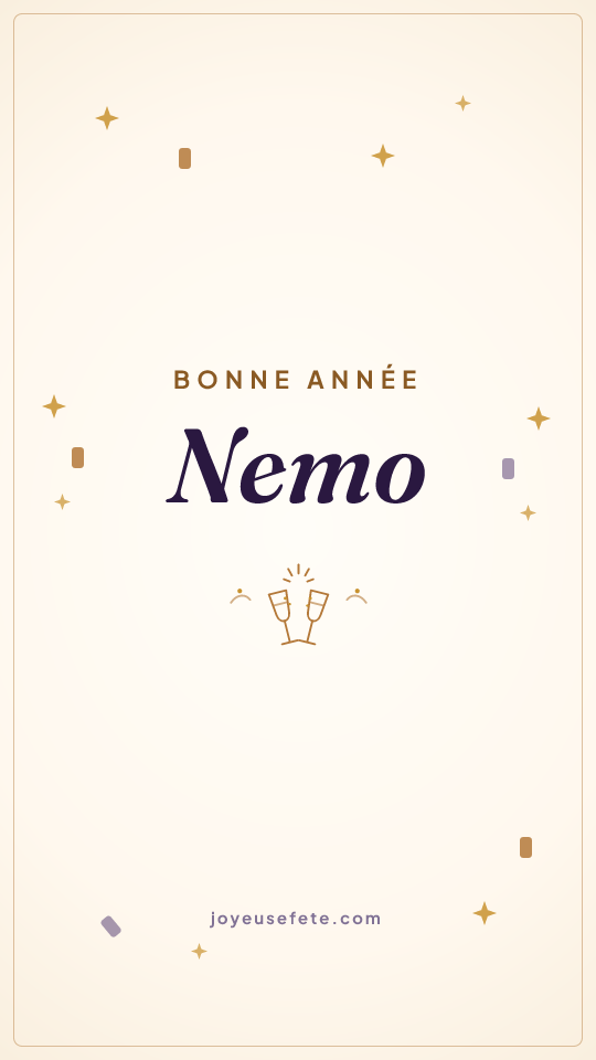 Image « Bonne année Nemo » au format story