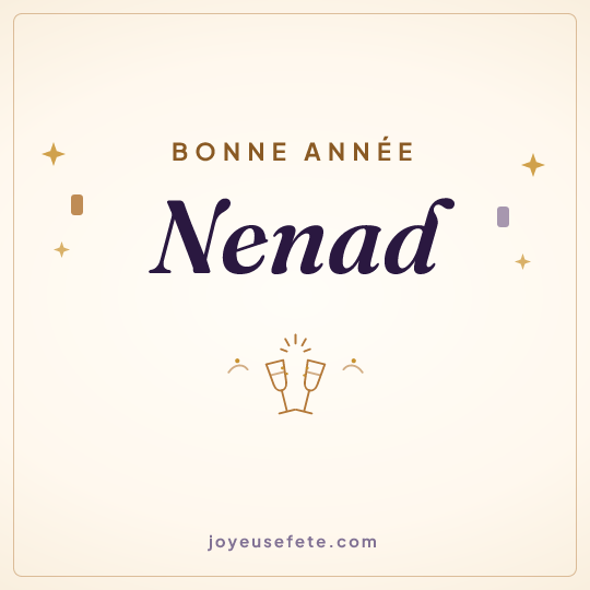 Image carrée « Bonne année Nenad » pour WhatsApp