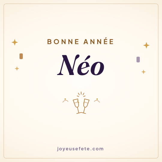 Image carrée « Bonne année Néo » pour WhatsApp