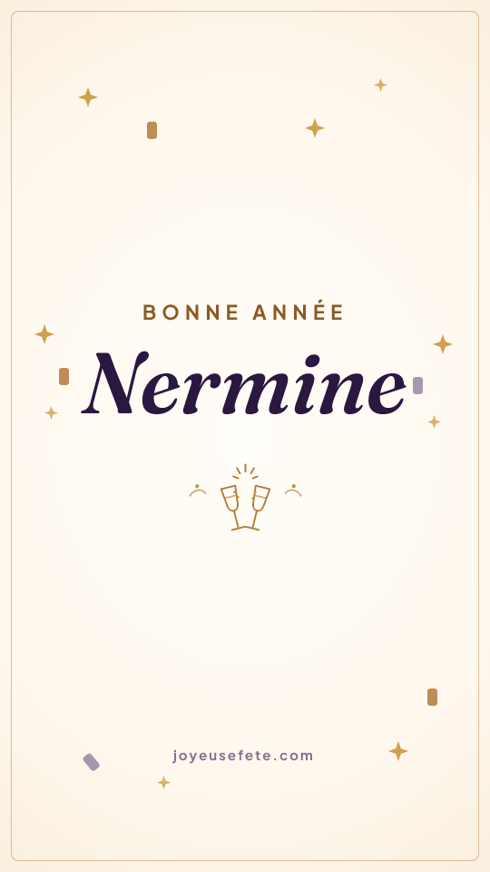 Image « Bonne année Nermine » au format story