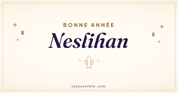 Image « Bonne année Neslihan » au format large