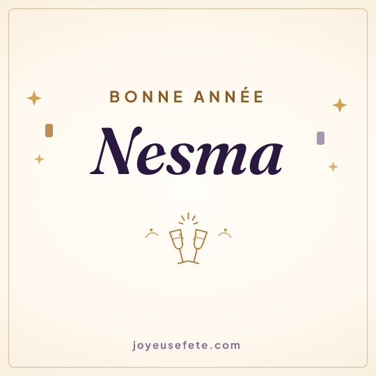 Image carrée « Bonne année Nesma » pour WhatsApp