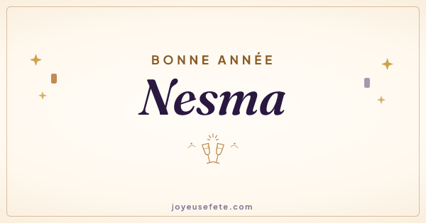 Image « Bonne année Nesma » au format large