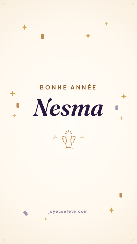 Image « Bonne année Nesma » au format story