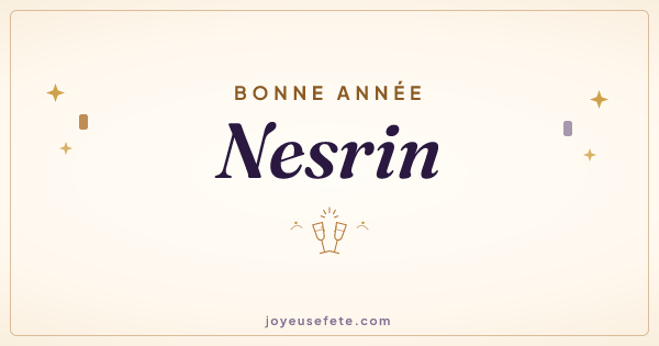 Image « Bonne année Nesrin » au format large