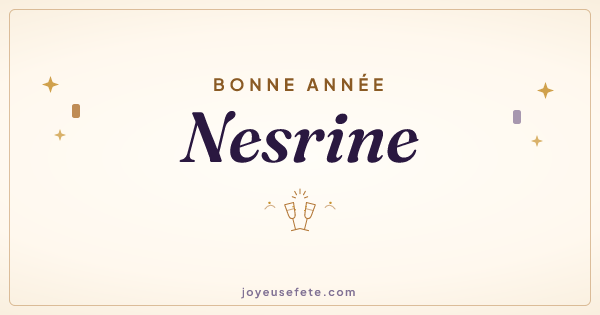 Image « Bonne année Nesrine » au format large