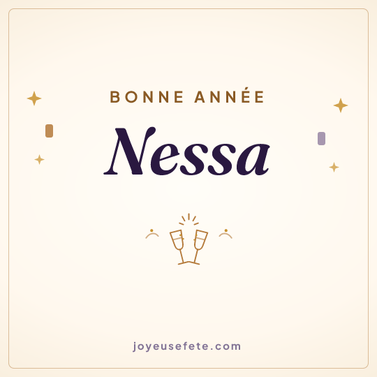Image carrée « Bonne année Nessa » pour WhatsApp