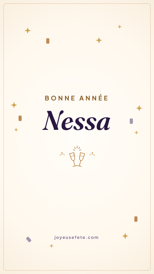 Image « Bonne année Nessa » au format story