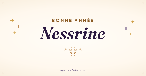 Image « Bonne année Nessrine » au format large