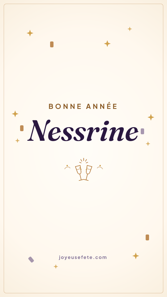 Image « Bonne année Nessrine » au format story