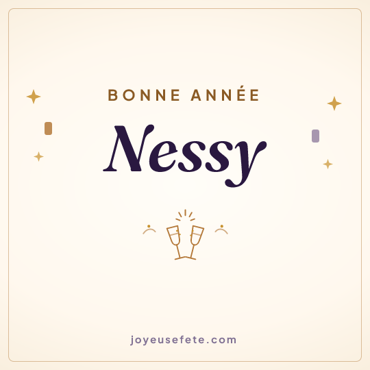 Image carrée « Bonne année Nessy » pour WhatsApp