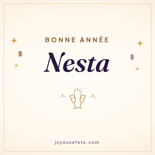 Image carrée « Bonne année Nesta » pour WhatsApp