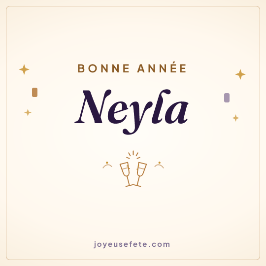 Image carrée « Bonne année Neyla » pour WhatsApp