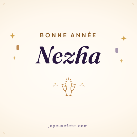 Image carrée « Bonne année Nezha » pour WhatsApp