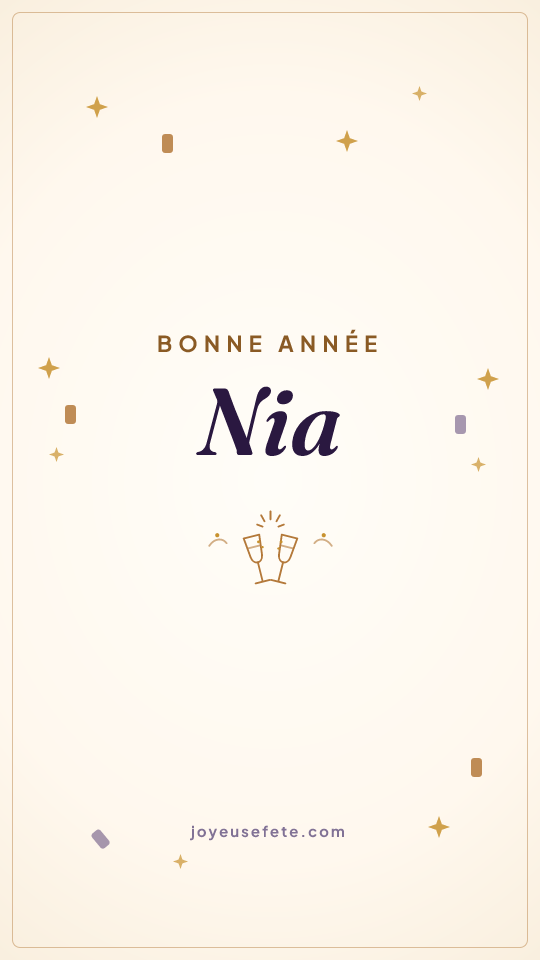 Image « Bonne année Nia » au format story