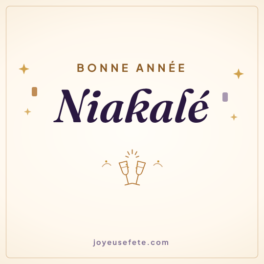Image carrée « Bonne année Niakalé » pour WhatsApp
