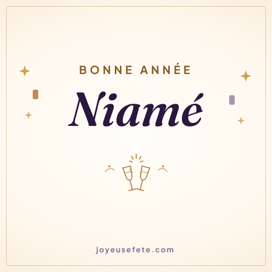 Image carrée « Bonne année Niamé » pour WhatsApp