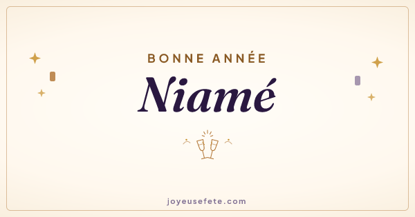 Image « Bonne année Niamé » au format large