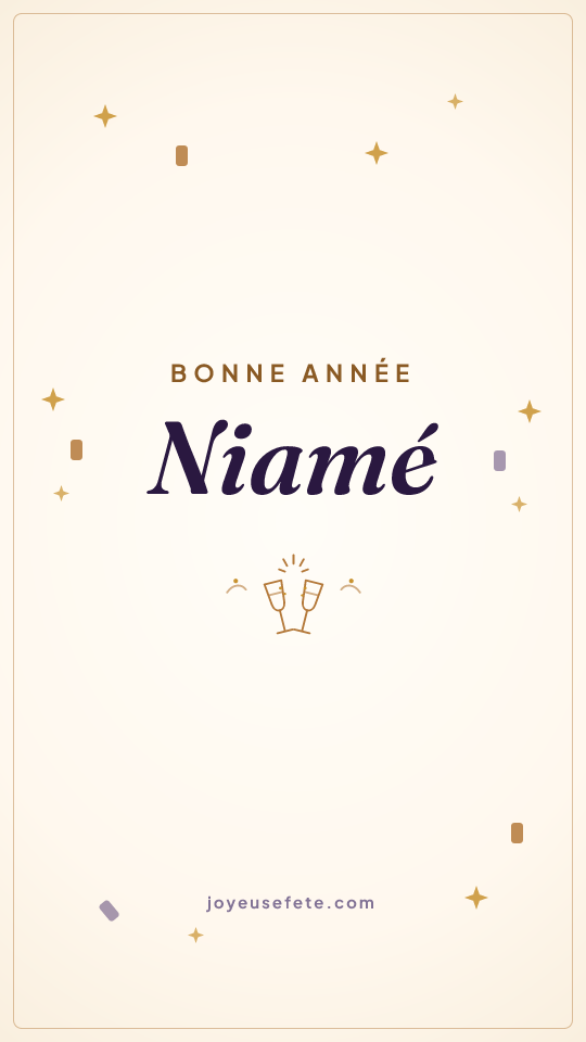 Image « Bonne année Niamé » au format story