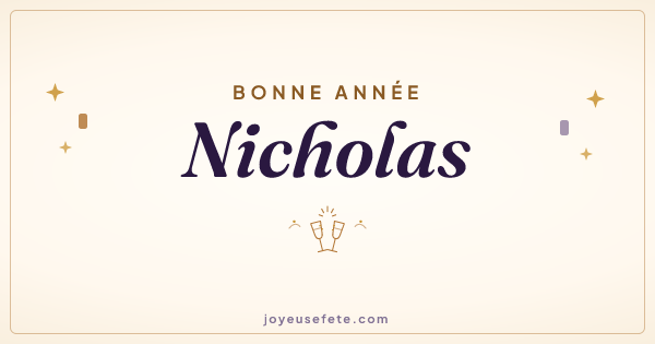Image « Bonne année Nicholas » au format large