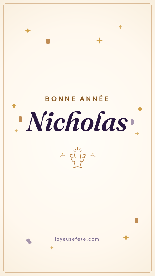 Image « Bonne année Nicholas » au format story
