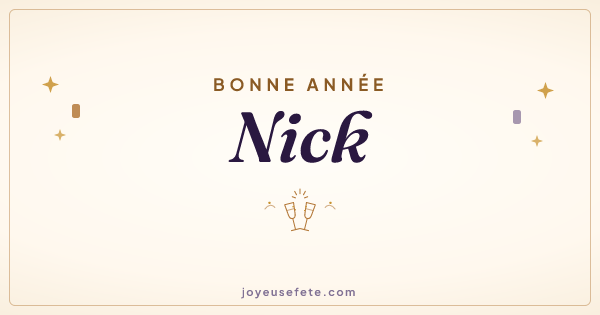Image « Bonne année Nick » au format large