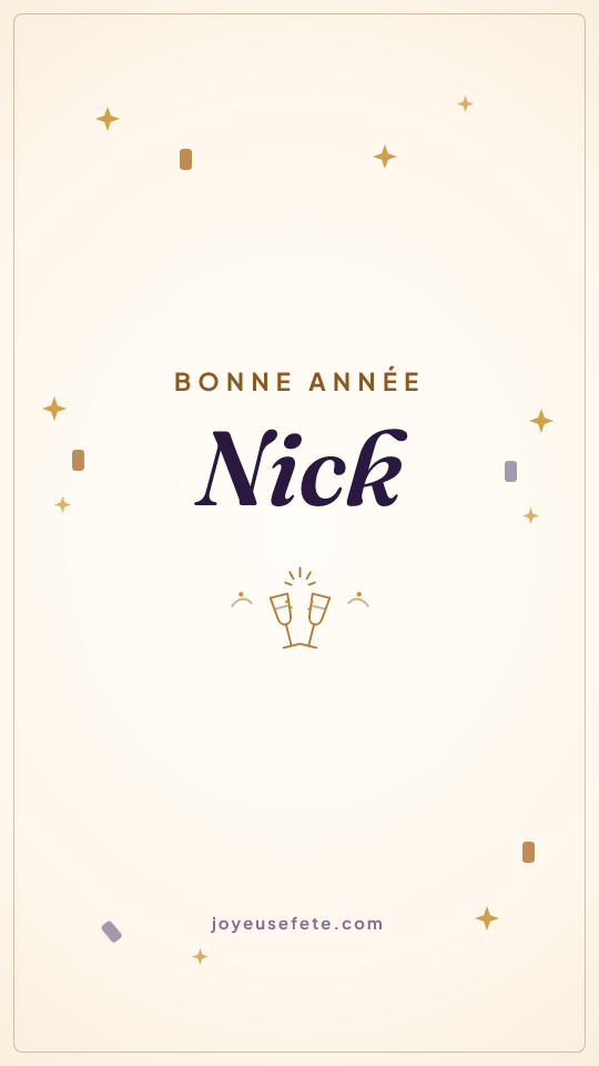Image « Bonne année Nick » au format story