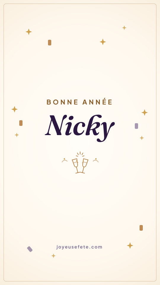 Image « Bonne année Nicky » au format story