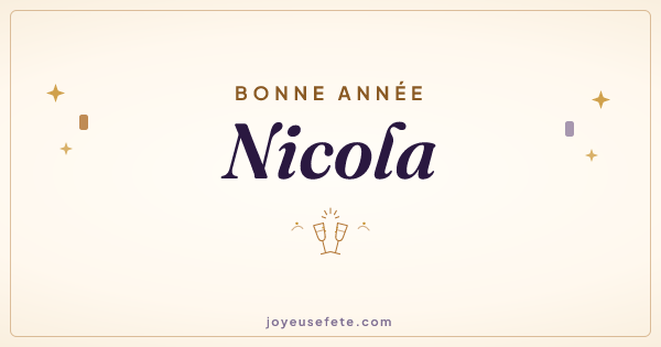 Image « Bonne année Nicola » au format large