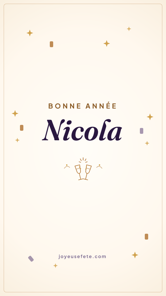 Image « Bonne année Nicola » au format story