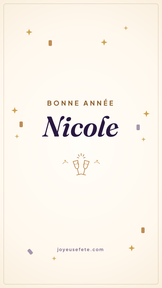 Image « Bonne année Nicole » au format story