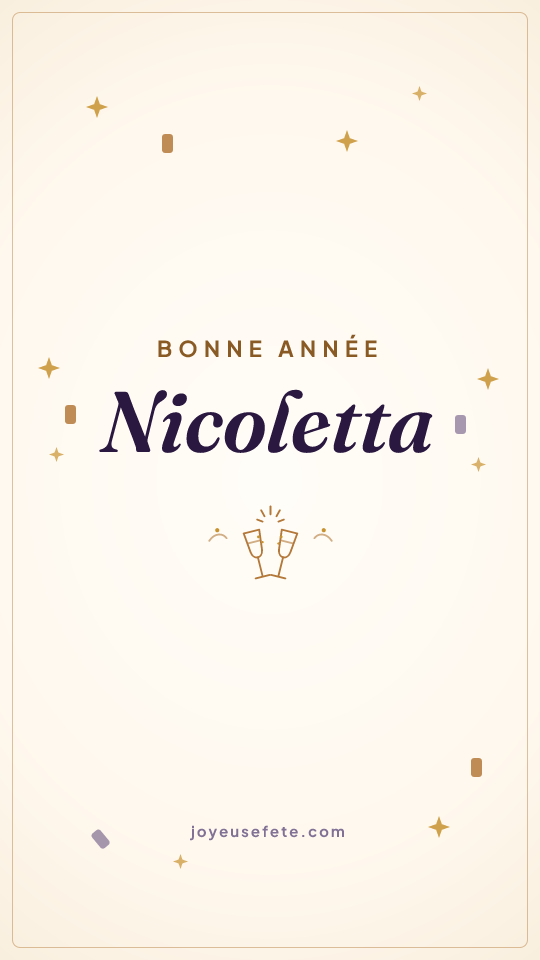 Image « Bonne année Nicoletta » au format story