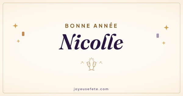 Image « Bonne année Nicolle » au format large