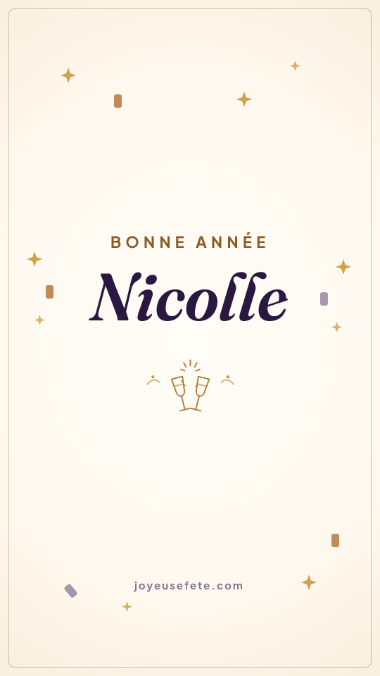 Image « Bonne année Nicolle » au format story