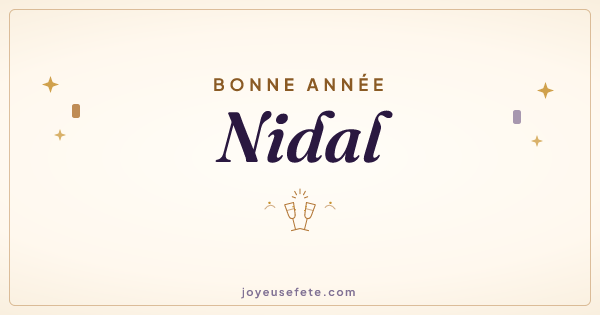 Image « Bonne année Nidal » au format large