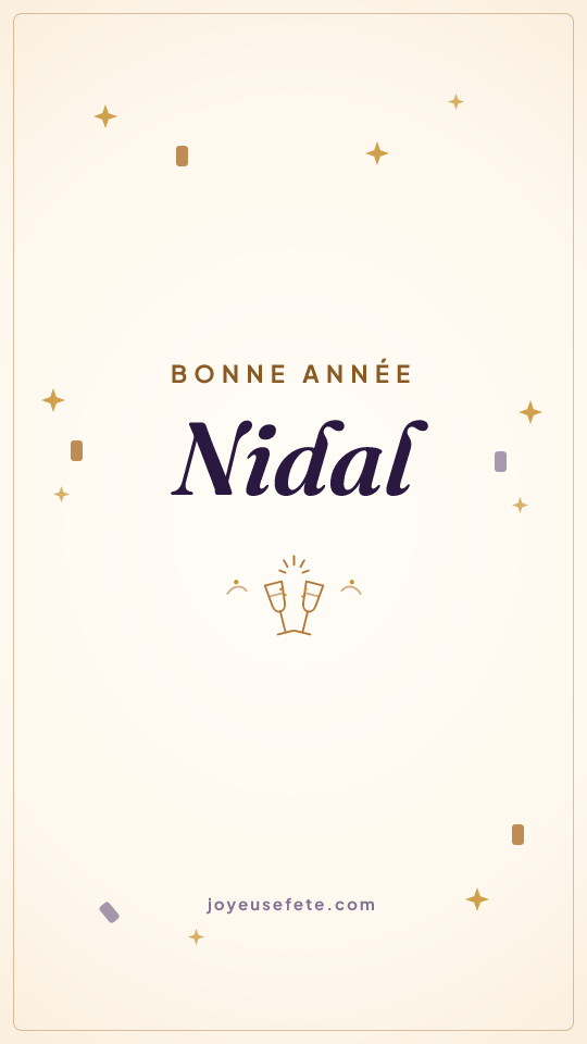 Image « Bonne année Nidal » au format story