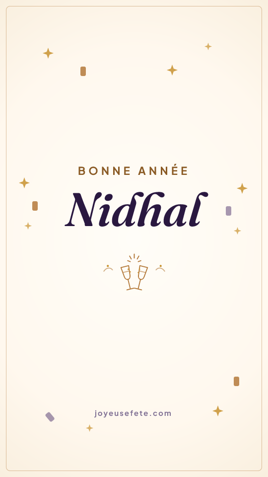 Image « Bonne année Nidhal » au format story