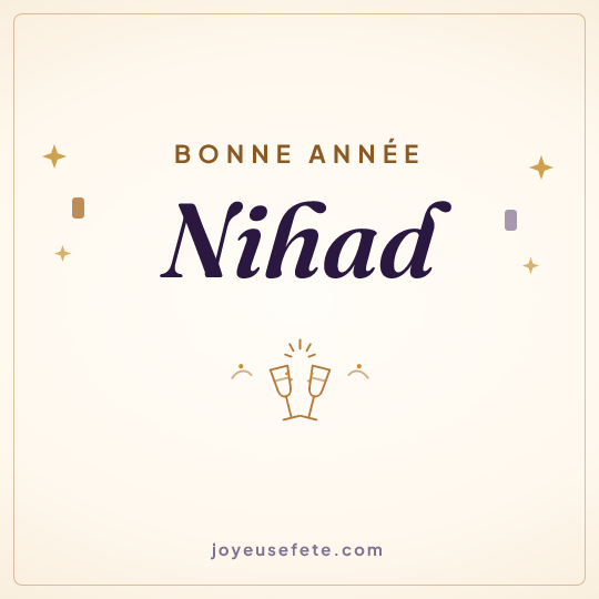 Image carrée « Bonne année Nihad » pour WhatsApp