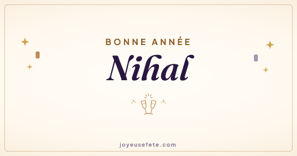 Image « Bonne année Nihal » au format large