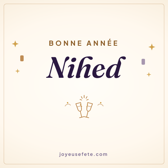 Image carrée « Bonne année Nihed » pour WhatsApp