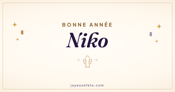 Image « Bonne année Niko » au format large