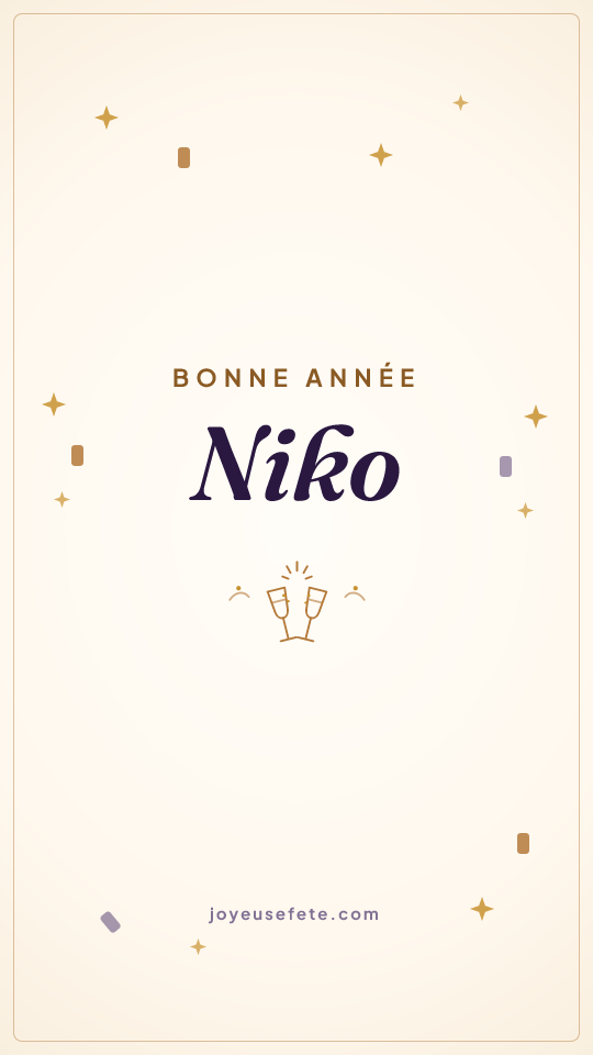 Image « Bonne année Niko » au format story