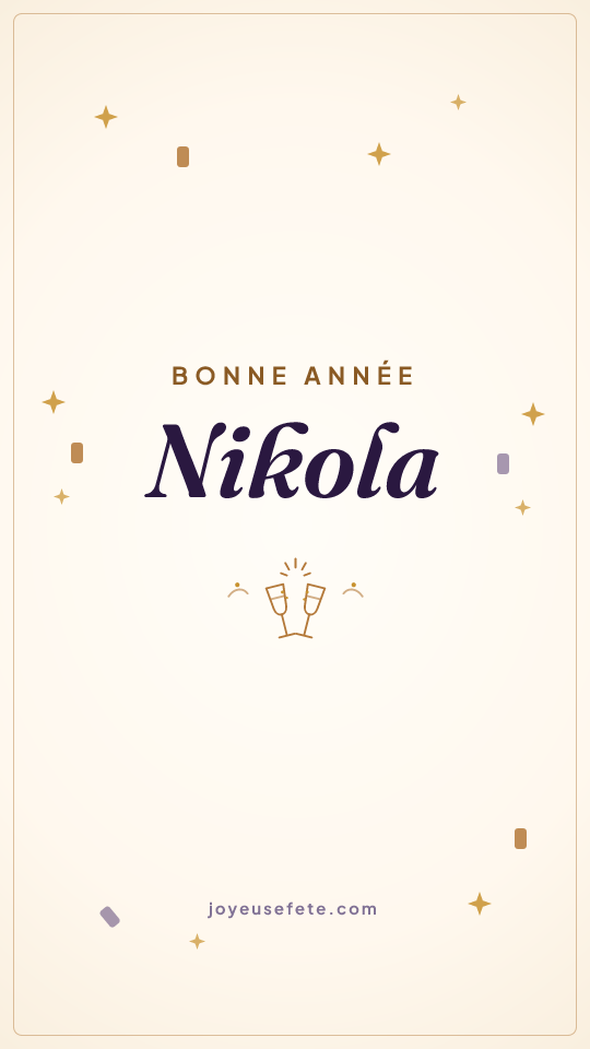Image « Bonne année Nikola » au format story