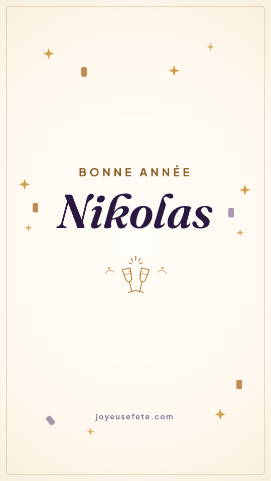 Image « Bonne année Nikolas » au format story