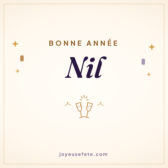 Image carrée « Bonne année Nil » pour WhatsApp
