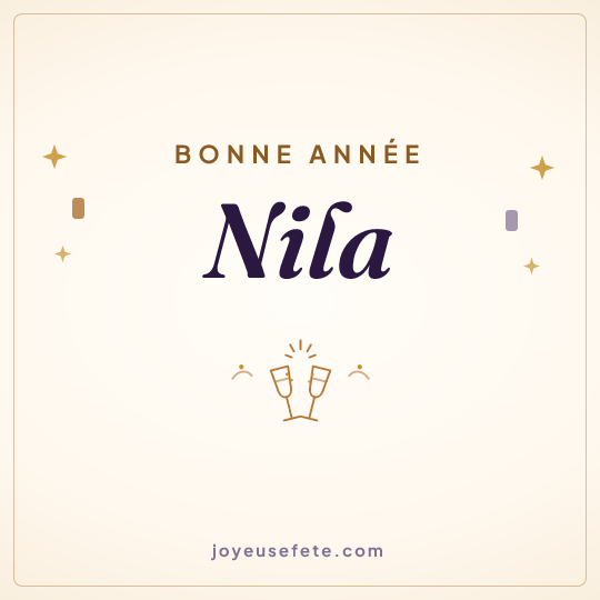 Image carrée « Bonne année Nila » pour WhatsApp