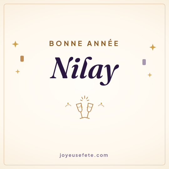 Image carrée « Bonne année Nilay » pour WhatsApp