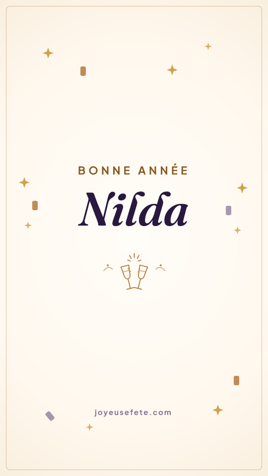 Image « Bonne année Nilda » au format story